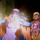 He-Man (Chris Wood) with Sorceress (Susan Eisenberg).